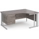 Maestro Cantilever Ergonomic Corner Desk with Fixed Pedestal